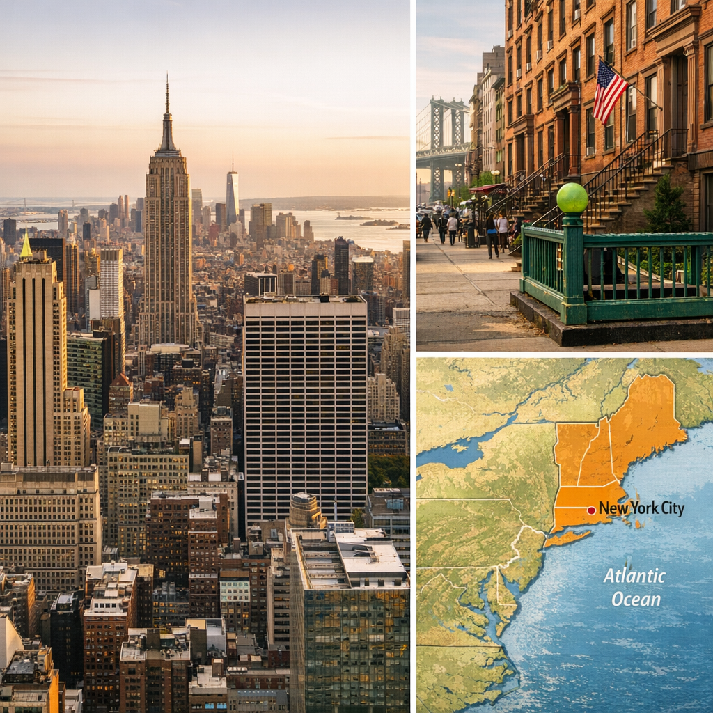 Repères de voyage : capitale, boroughs et situation sur la côte Est