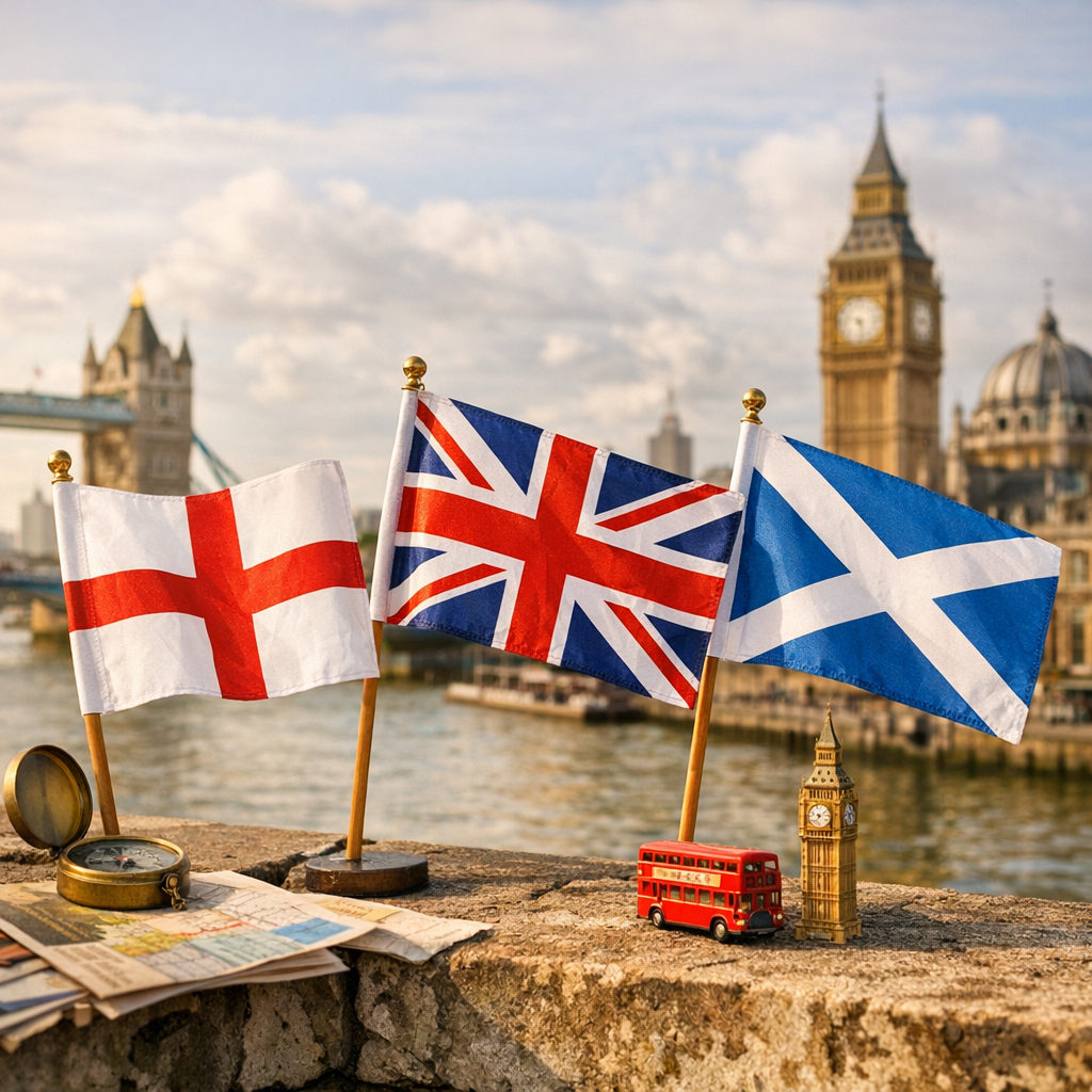 3. Ne pas confondre Angleterre, Royaume-Uni et leurs drapeaux