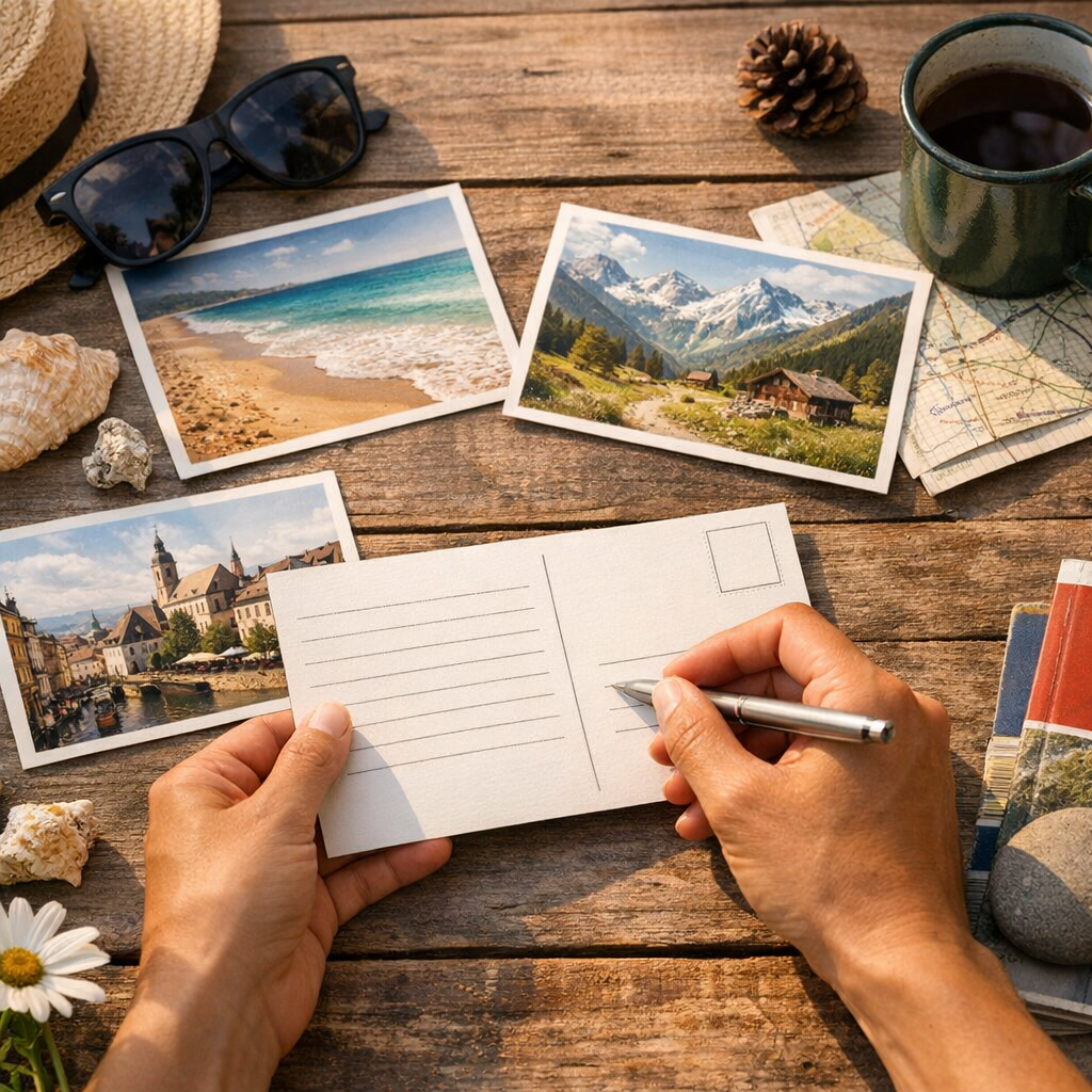 Un texte de carte postale pour la mer, la montagne, le city-trip ou un séjour en famille