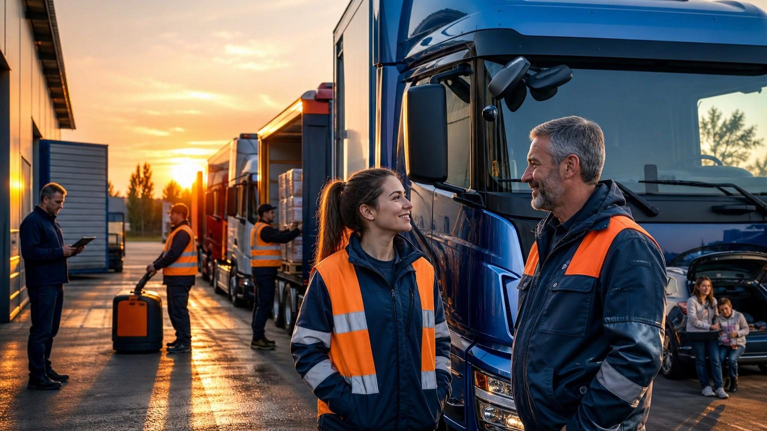 Conducteur de poids lourd au volant de son camion, illustrant les enjeux de rétention des chauffeurs routiers.