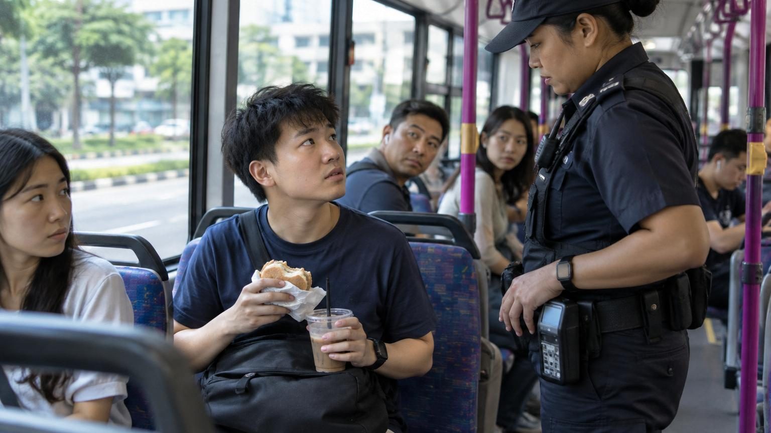 À Singapour, écouter de la musique fort ou manger dans le bus peut coûter jusqu'à 340 euros d'amende, et les pires incivilités jusqu'à 3 440 euros