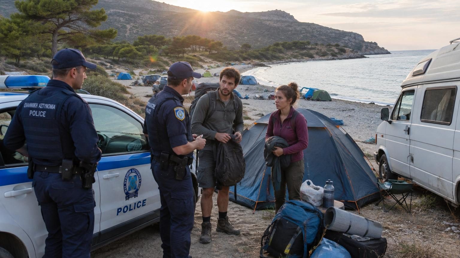 Camping sauvage en Grèce : 300 euros d'amende par personne, par tente ou par véhicule, et jusqu'à six mois de prison dans les cas les plus graves