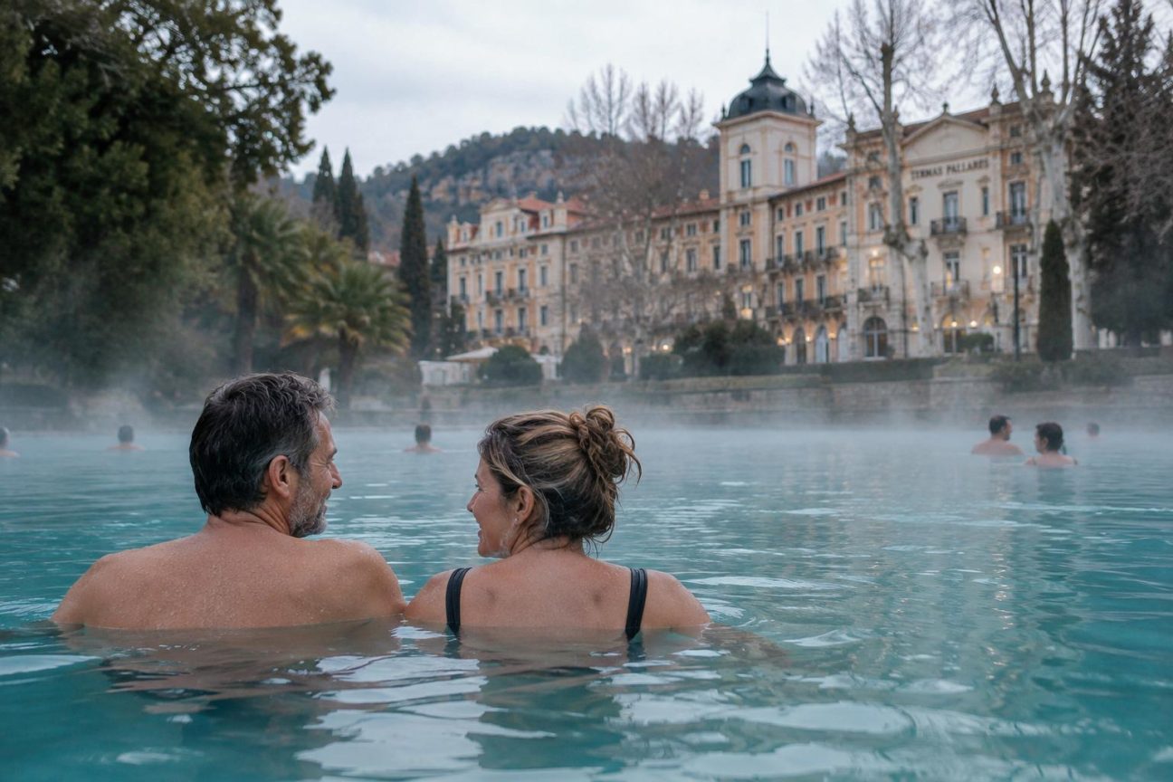 Dans l'Aragon espagnol, le plus grand lac thermal d'Europe reste à 34 °C toute l'année : baignade dès 12,50 euros la demi-journée
