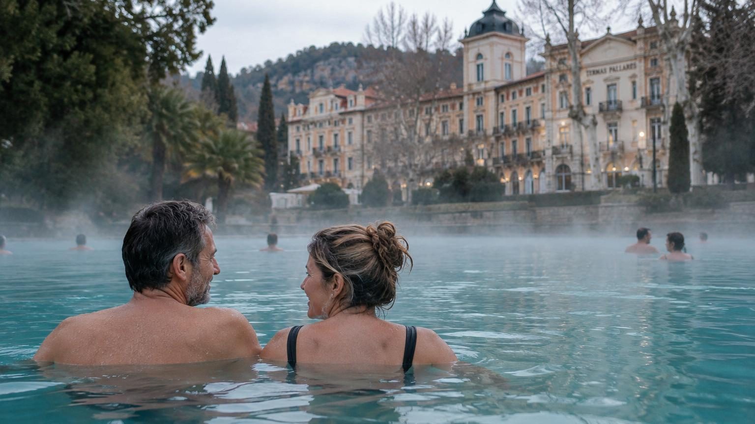 Dans l'Aragon espagnol, le plus grand lac thermal d'Europe reste à 34 °C toute l'année : baignade dès 12,50 euros la demi-journée