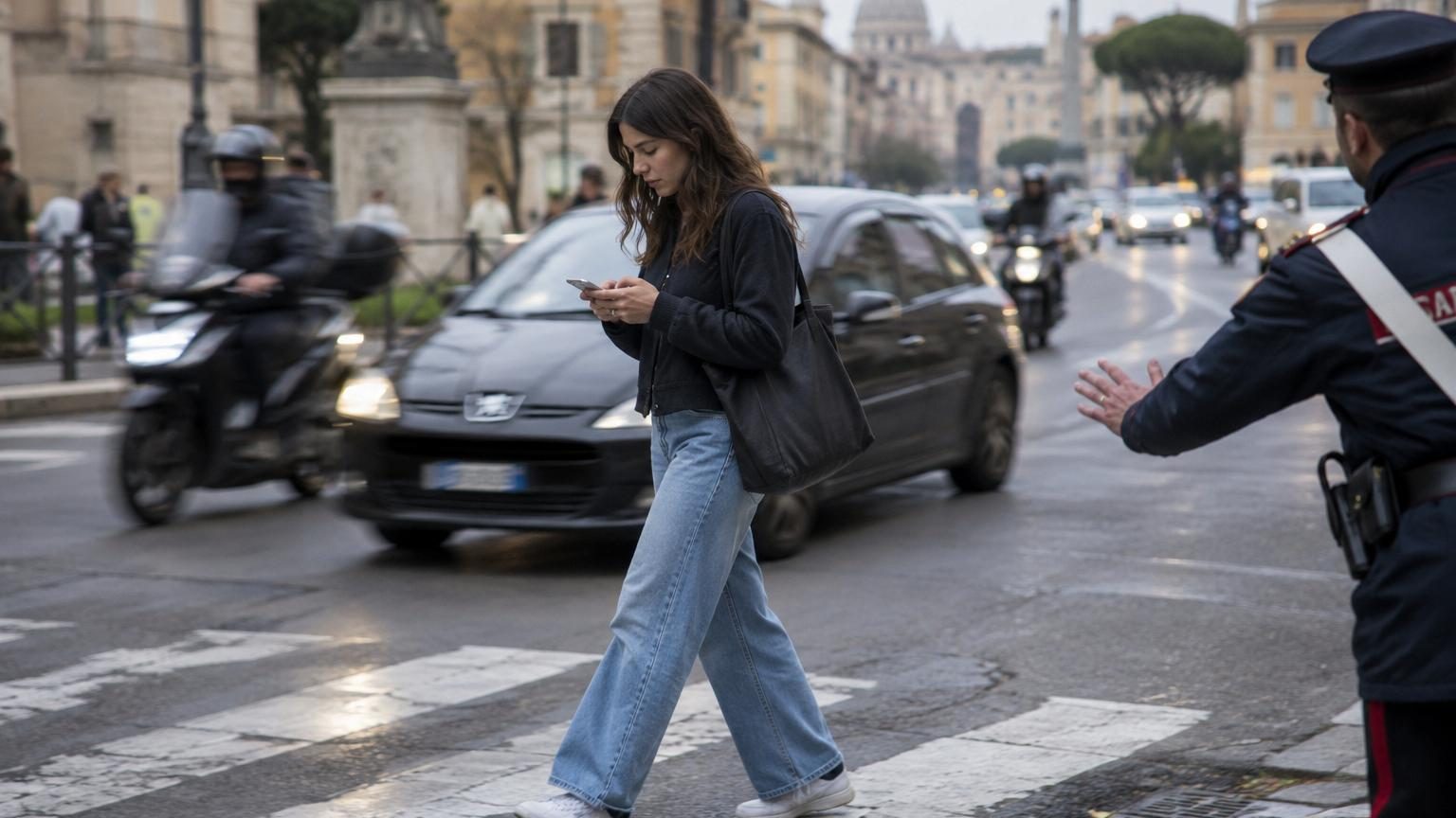 En Italie, traverser la rue en regardant son téléphone pourrait bientôt coûter 75 euros : ce que prévoit la réforme du Code de la route