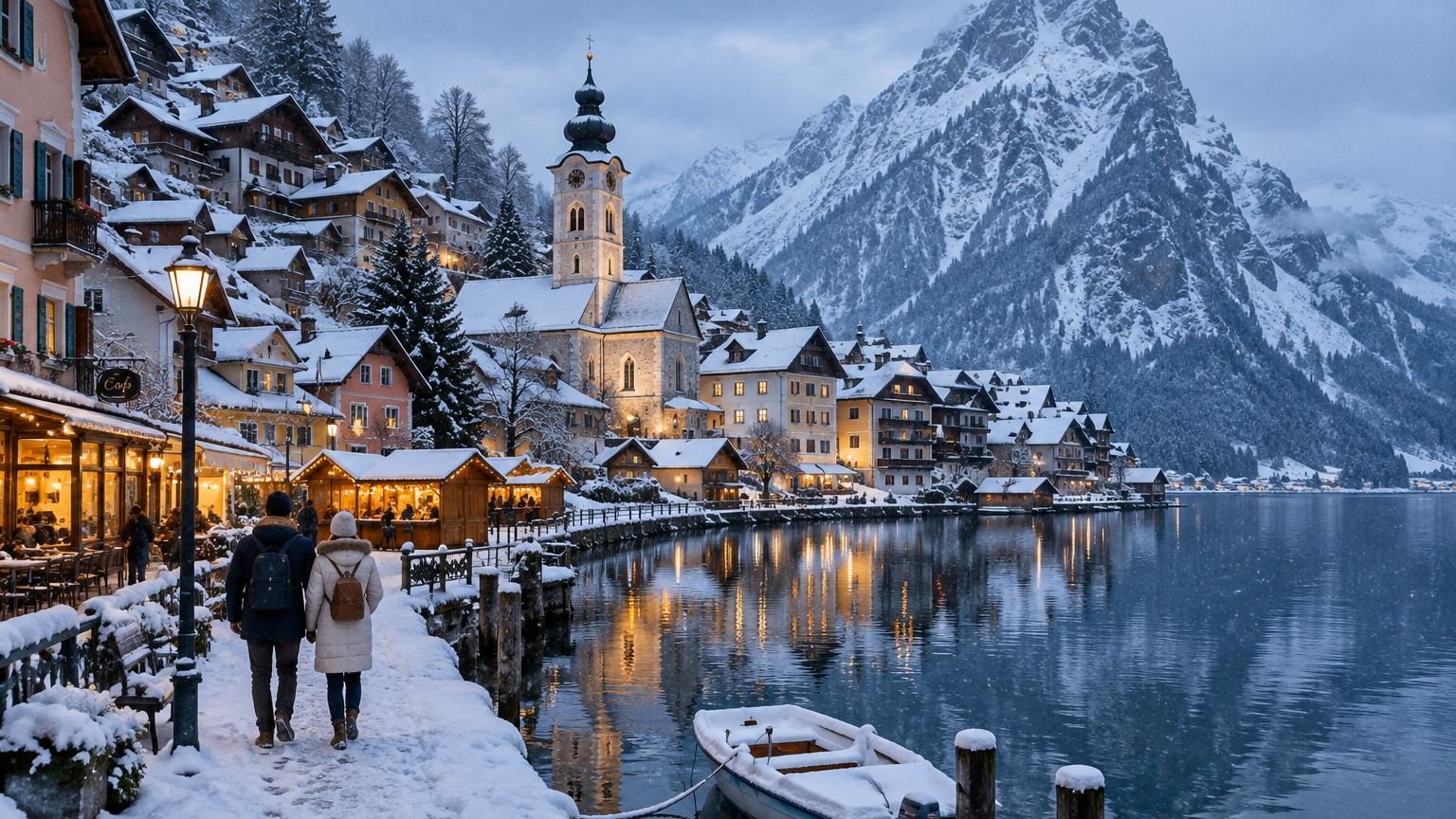 Hallstatt, Zermatt, Chamonix, Bled : ces 16 villages d'Europe sont à voir sous la neige, dont le village « aux mille violons »