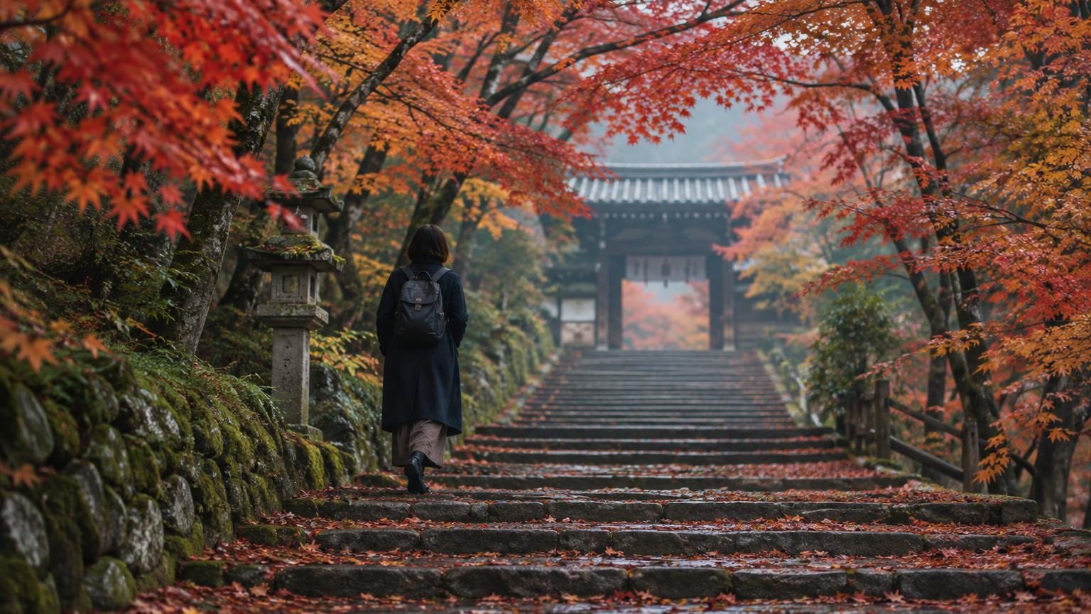 Kyoto : comment entrer dans le temple Bishamondo dès 8 heures, avant tout le monde, pour admirer ses érables rouges cet automne (1 800 yens)