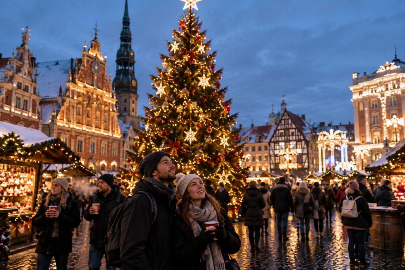 Montbéliard, Colmar et Monaco figurent parmi les plus belles illuminations de Noël d'Europe en 2026, mais c'est Riga qui arrive en tête