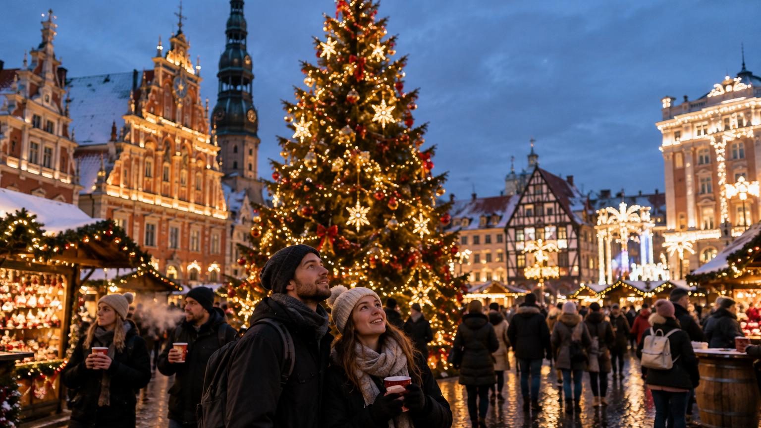 Montbéliard, Colmar et Monaco figurent parmi les plus belles illuminations de Noël d'Europe en 2026, mais c'est Riga qui arrive en tête