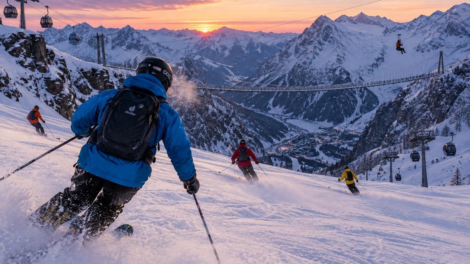 Ski dès l'aube aux 2 Alpes, passerelle panoramique à Val Cenis, tyrolienne d'environ un kilomètre : les nouveautés des stations alpines pour l'hiver 2026-2027