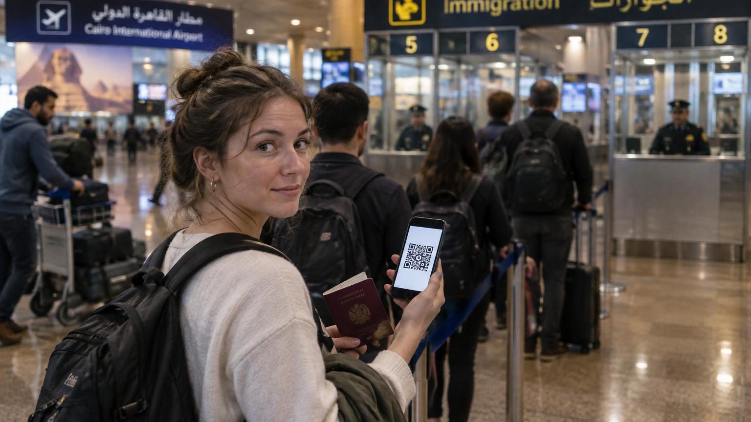 Vous partez en Égypte ? À l'aéroport du Caire, le visa à l'arrivée à 36 dollars peut désormais se régler en ligne grâce à un QR code valable 7 jours