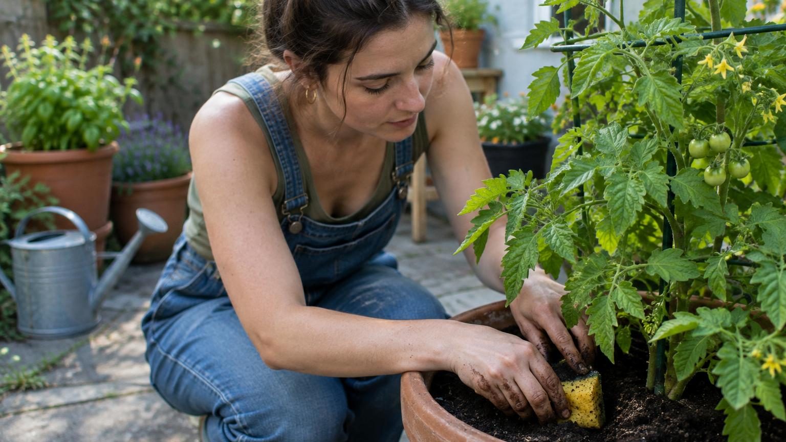 1,6 milliard d'éponges jetées chaque année : enterrez la vôtre au pied de vos plantes dès ce printemps, voici pourquoi