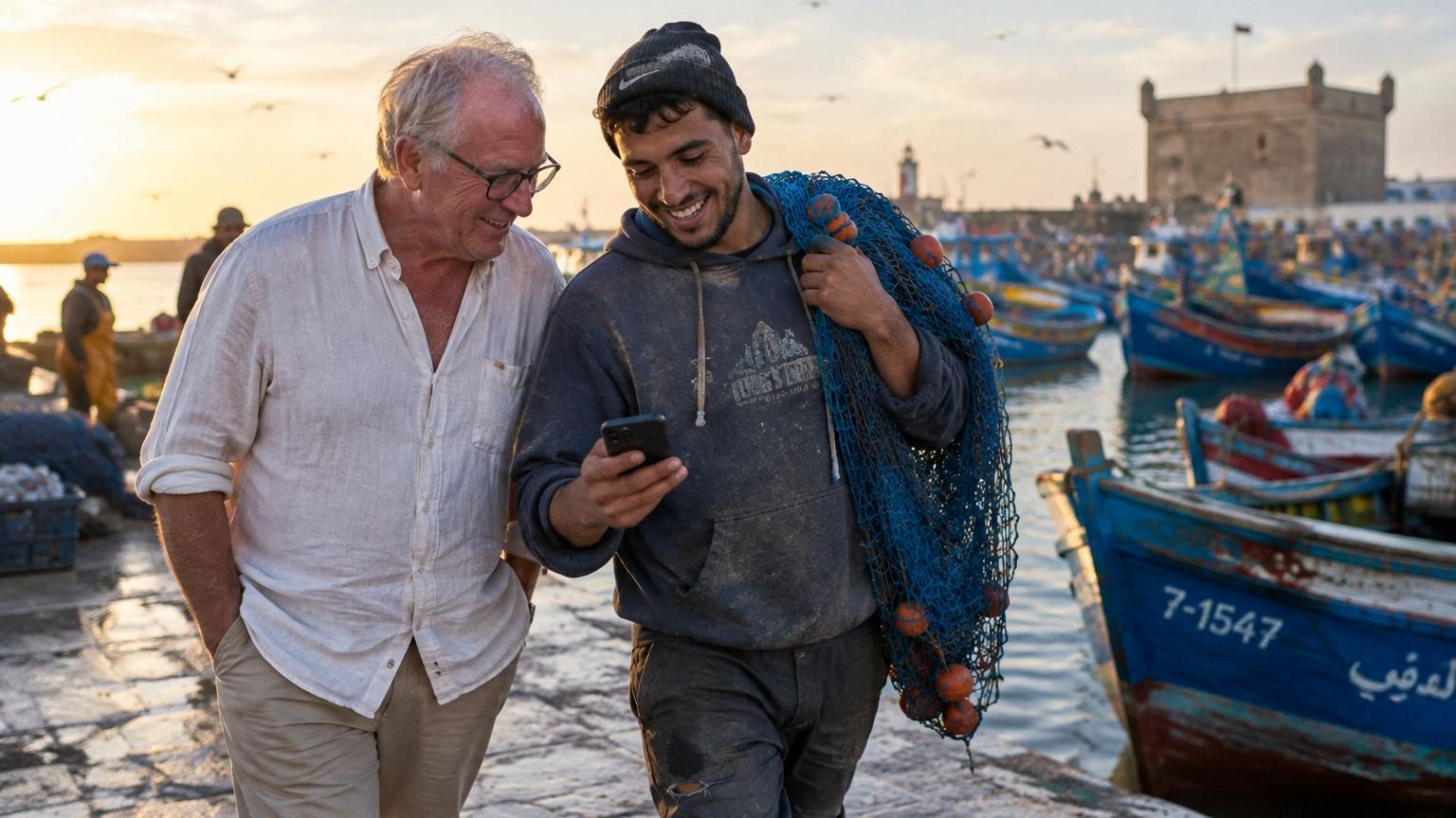 À 70 ans, Christian vit sa retraite loin de ses petits-enfants : c&rsquo;est un jeune pêcheur marocain qui est devenu sa « deuxième famille »