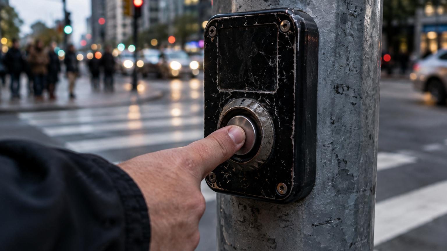 Appuyer sur le bouton du passage piéton : voici ce qui se passe vraiment quand vous le pressez