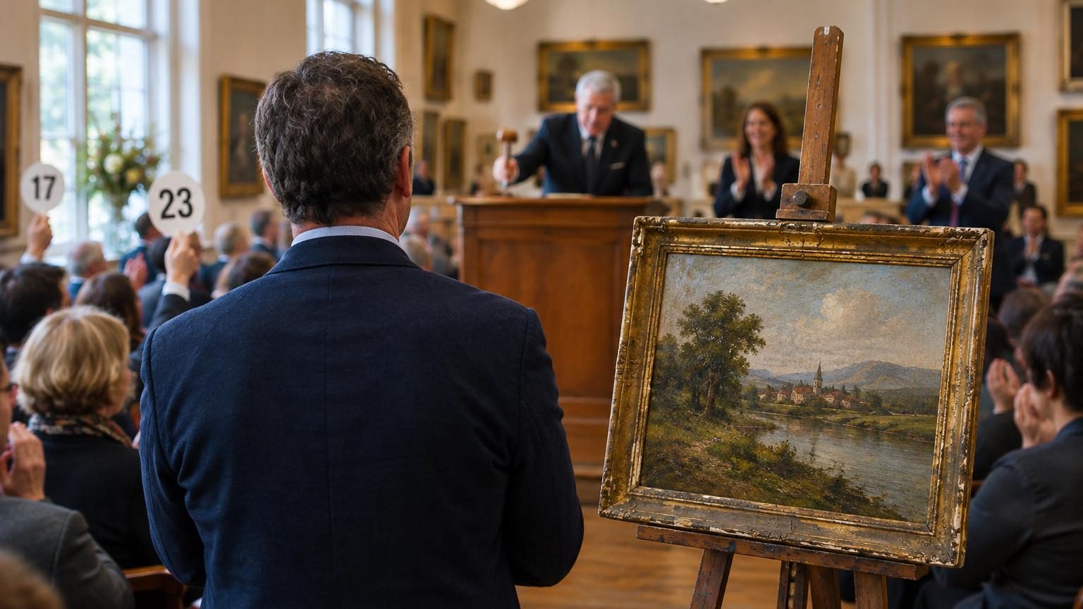 Arrivé en retard à la vente, il repart avec un tableau à 25 € : des décennies plus tard, il est adjugé 1,2 million d&rsquo;euros