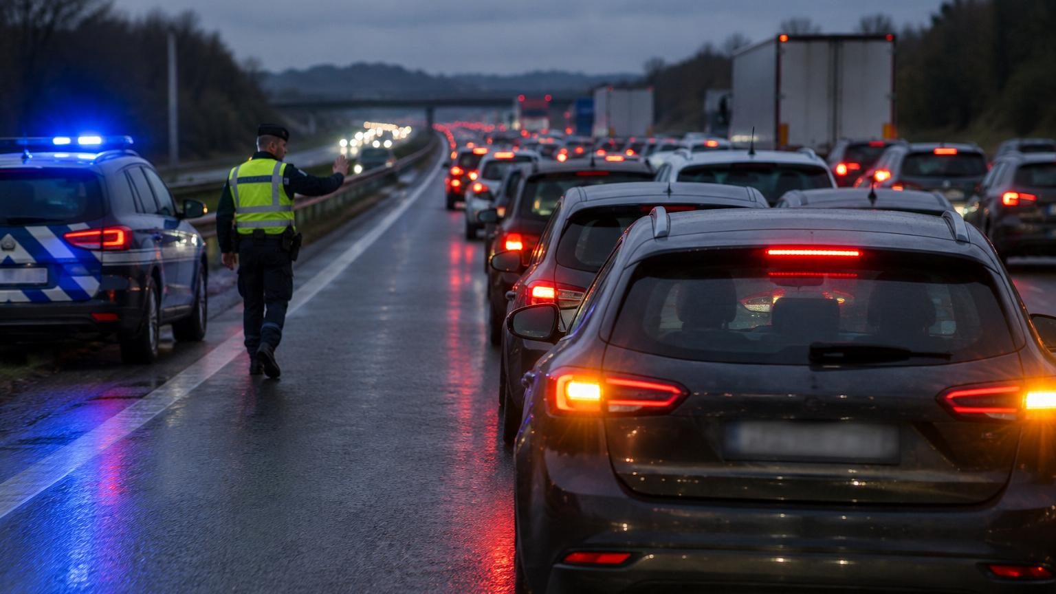 Bouchon sur l'autoroute : ce que les gendarmes vous demandent de faire avec vos feux de détresse