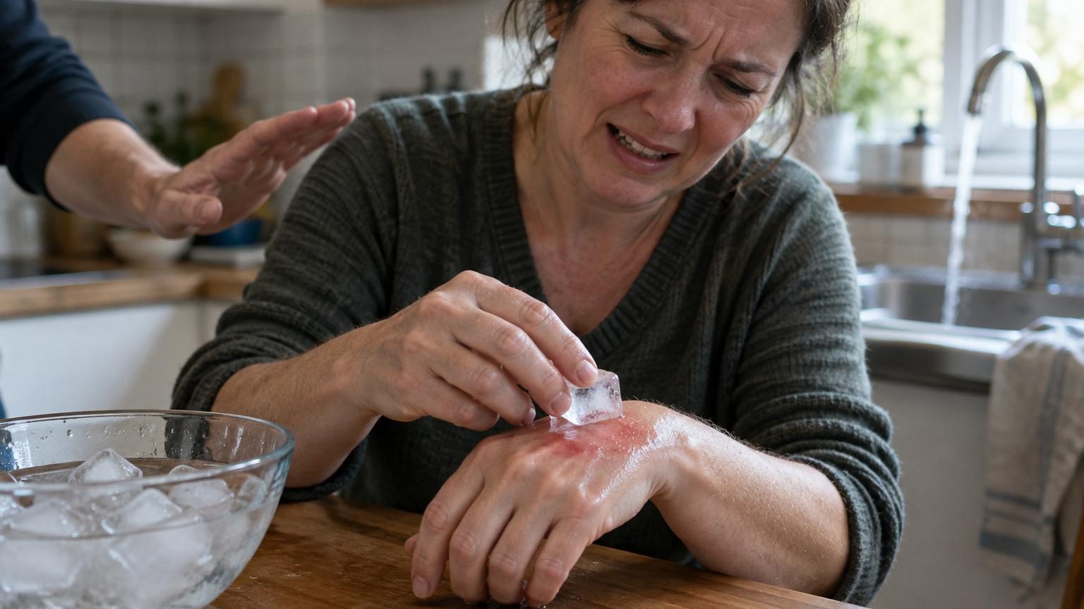 Brûlure légère : l'erreur la plus courante n'est pas la pommade, c'est le glaçon posé sur la peau