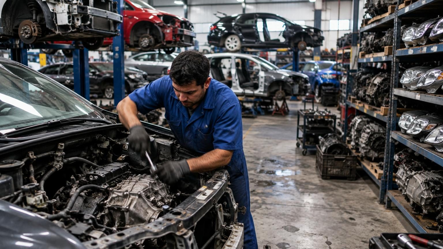 Ce centre peut démonter 8 000 voitures par an, même celles des marques concurrentes : voici ce que deviennent les pièces