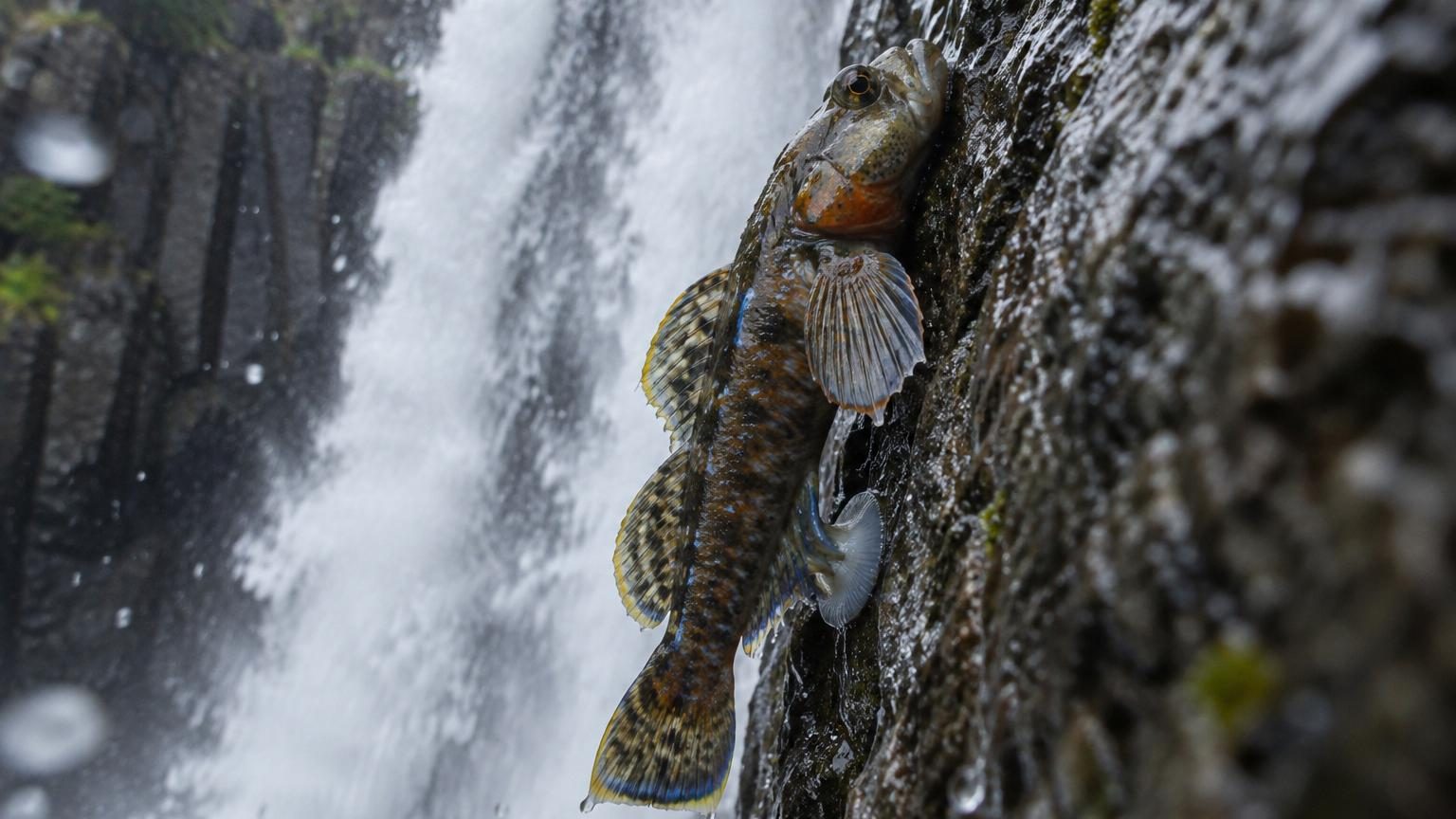 Ce poisson grimpe des cascades de plusieurs mètres avec sa bouche : voici comment le gobie réussit cet exploit