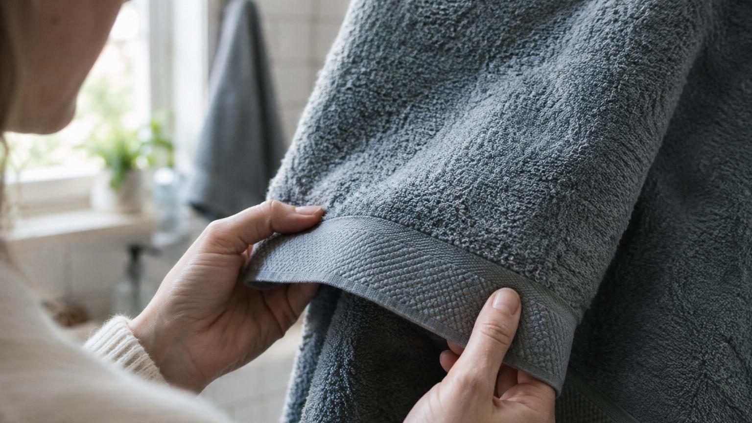 Cette bande lisse au bas de vos serviettes de bain n'est pas décorative : voici à quoi elle sert vraiment