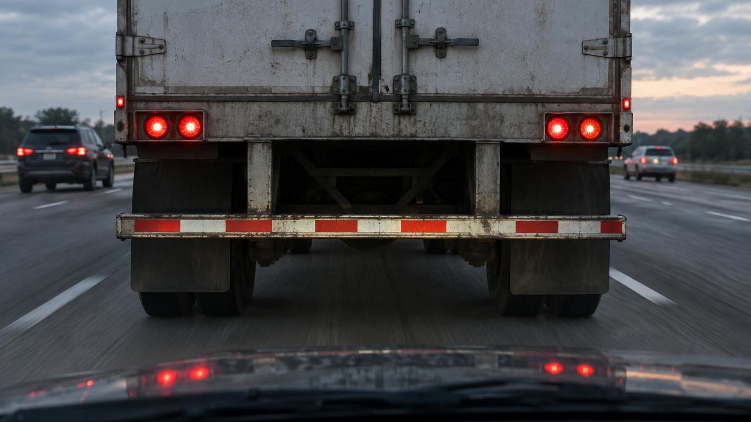 Cette barre métallique à l'arrière des camions n'est pas un pare-chocs : voici son véritable rôle