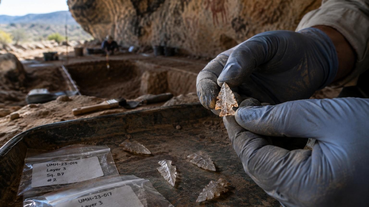 Cinq pointes de flèches en quartz dans une grotte sud-africaine : 60 000 ans plus tard, les chercheurs identifient le plus vieux poison de chasse du monde