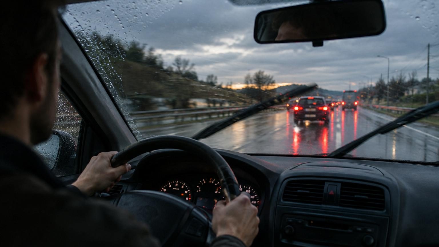 Conduire sous la pluie : les dix premières minutes sont les plus dangereuses, voici pourquoi selon un instructeur