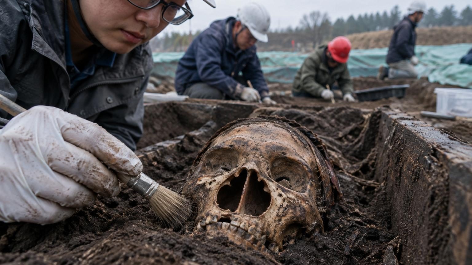 Des archéologues ouvrent une tombe chinoise du XIVᵉ siècle : le visage de cette femme révèle une punition brutale pour vol ou adultère
