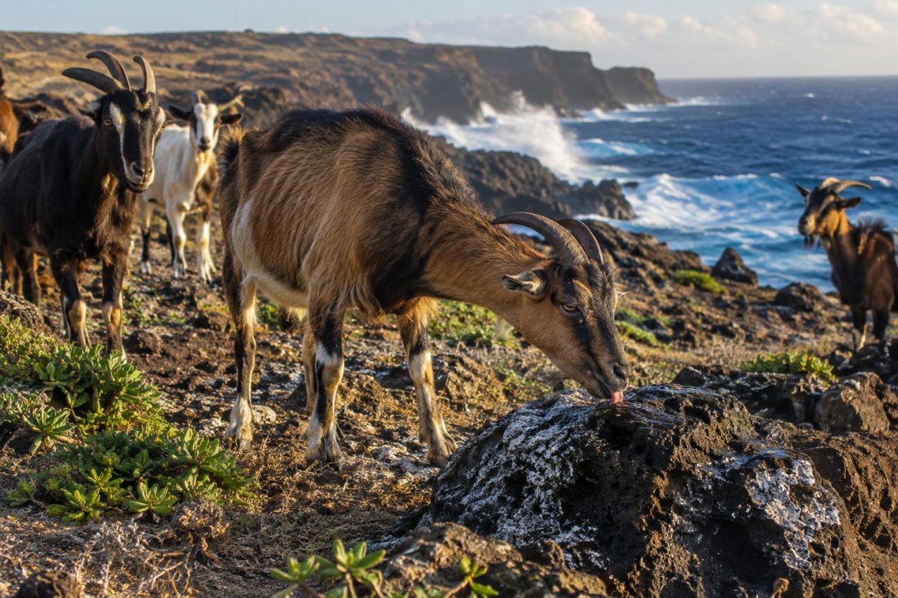 Des chèvres survivent depuis plus de 200 ans sur une île sans eau douce : voici ce qu'elles boivent pour tenir