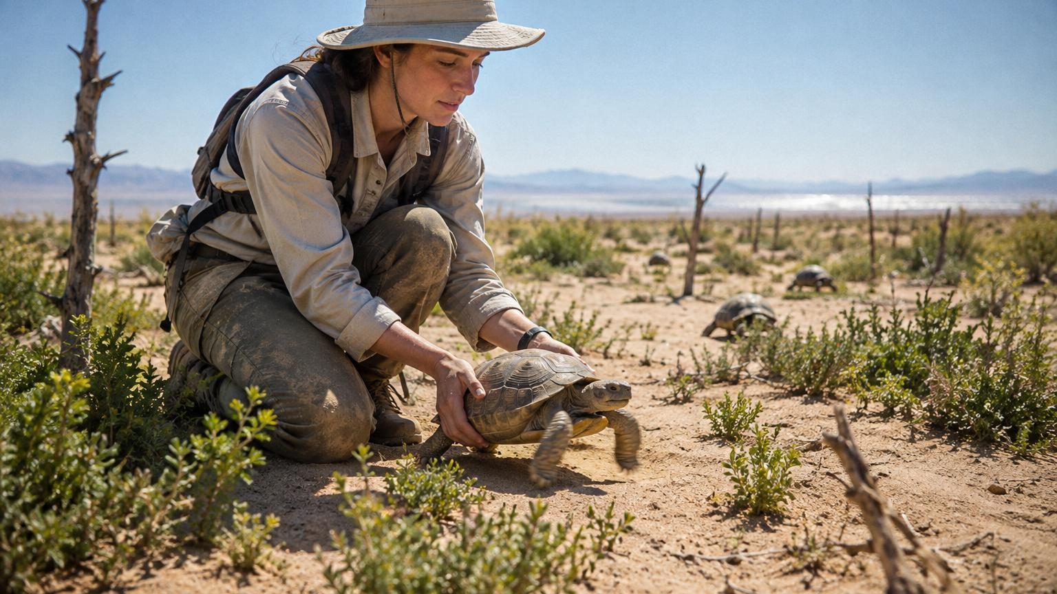 Des milliers d'arbres plantés dans le désert avaient tous échoué : ils libèrent 500 tortues et le changement devient observable depuis l'espace