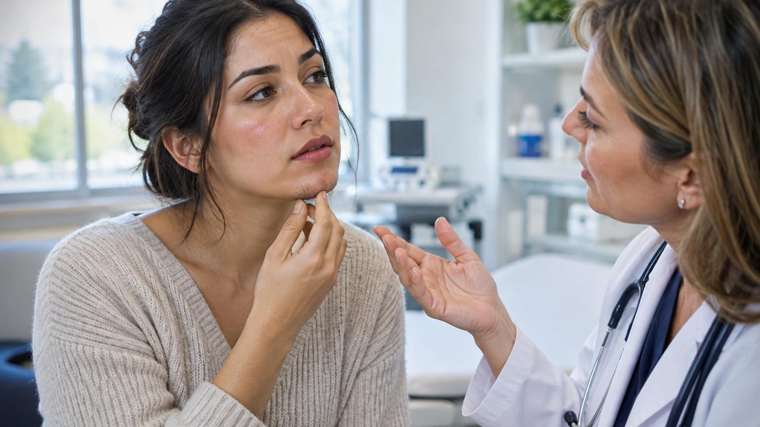 Des poils au menton chez la femme : une gynécologue explique à partir de quand il faut consulter
