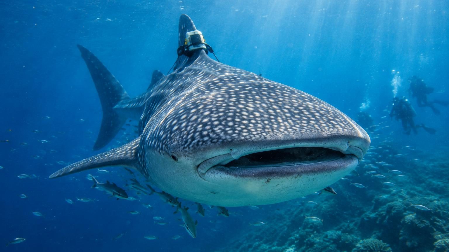 Des scientifiques fixent des caméras sur des requins-baleines pour la première fois : ce qu'ils ont filmé change notre vision du plus grand poisson du monde