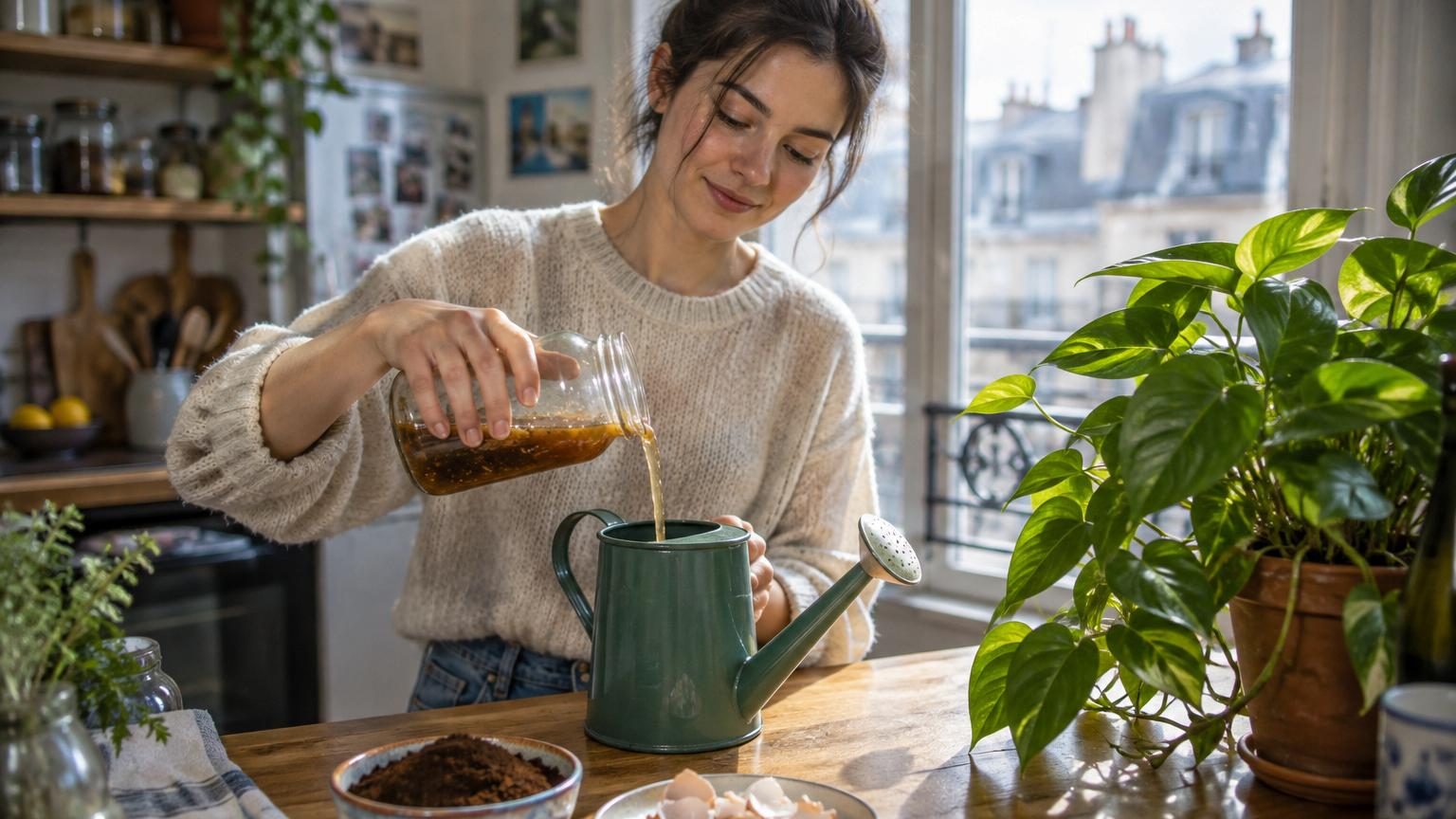 Deux ingrédients et 24 heures d'attente : la solution maison qui relance vos plantes d'intérieur dès le printemps