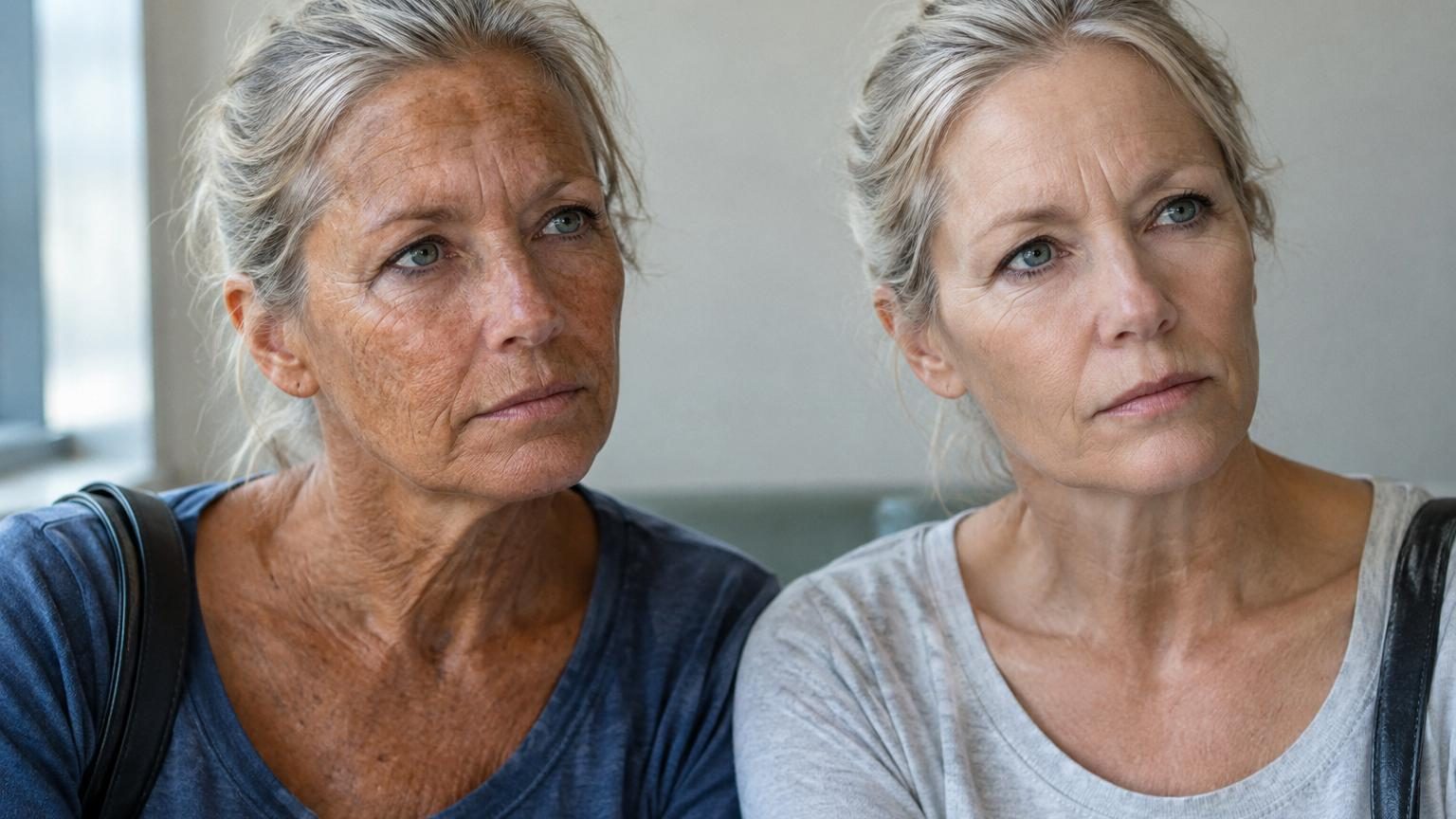 Deux jumelles identiques, une seule s'est exposée au soleil toute sa vie : la différence sur leur visage est stupéfiante