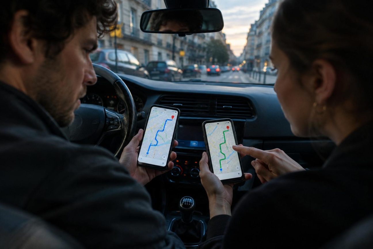 Deux téléphones, le même trajet, mais pas le même itinéraire sur Google Maps : voici ce qui explique la différence