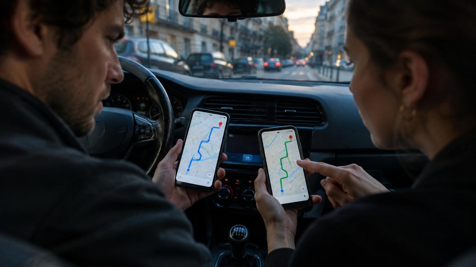 Deux téléphones, le même trajet, mais pas le même itinéraire sur Google Maps : voici ce qui explique la différence