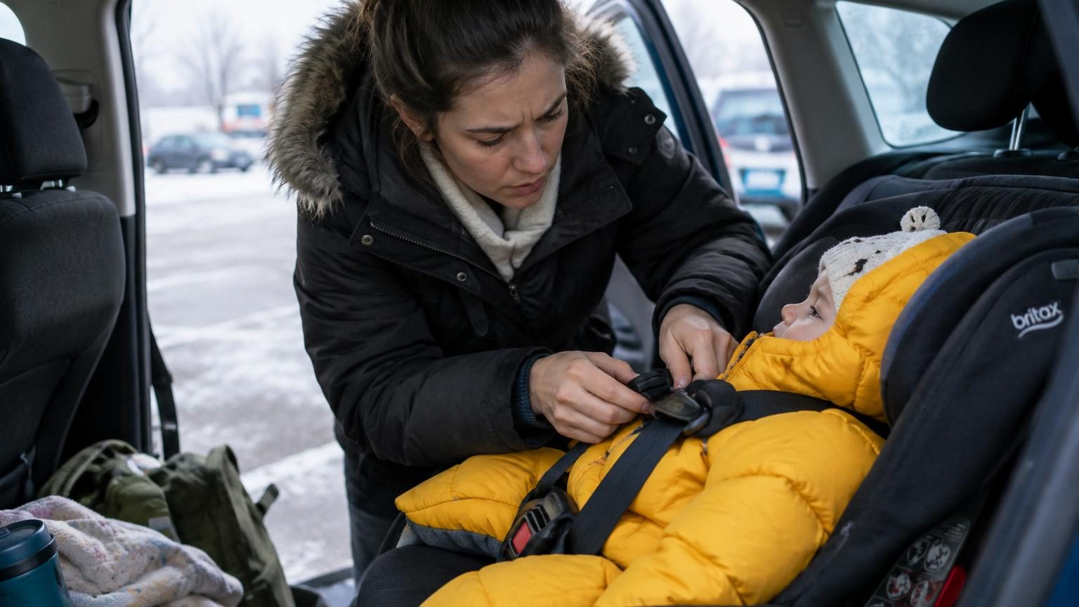 Doudoune dans le siège auto : l'erreur d'hiver que les experts en sécurité routière demandent aux parents d'éviter