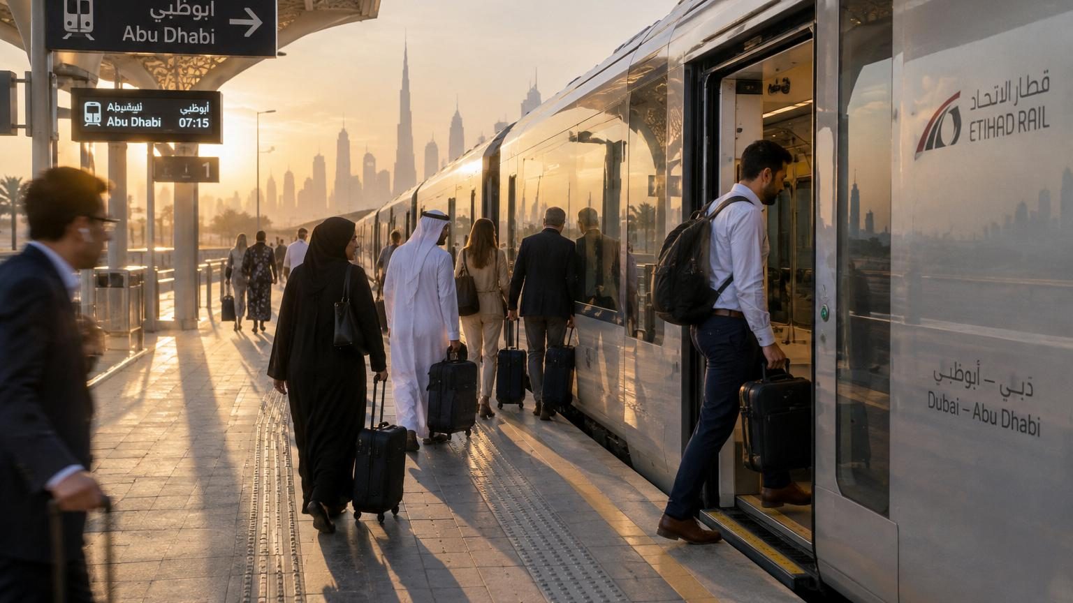 Dubaï, Abu Dhabi en train pour moins de 10 euros : le premier service voyageurs vient d'être lancé