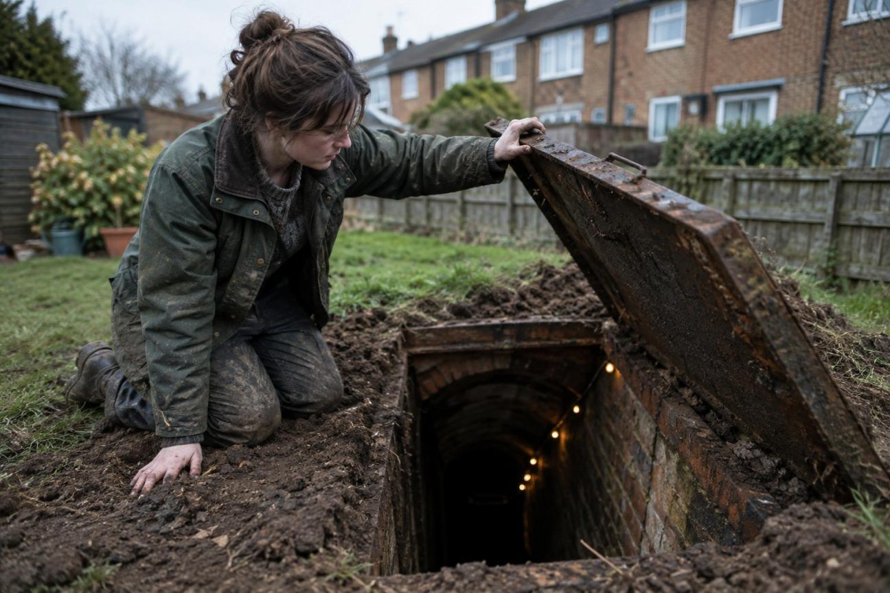 Elle creuse dans son jardin et tombe sur une trappe : au bout du tunnel, un abri anti-bombes de 50 mètres datant de 1940