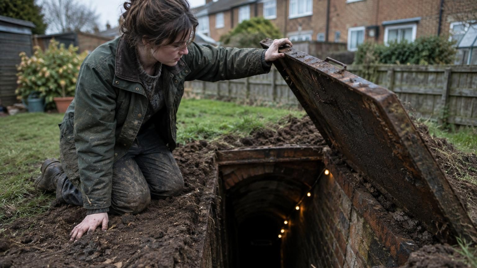 Elle creuse dans son jardin et tombe sur une trappe : au bout du tunnel, un abri anti-bombes de 50 mètres datant de 1940