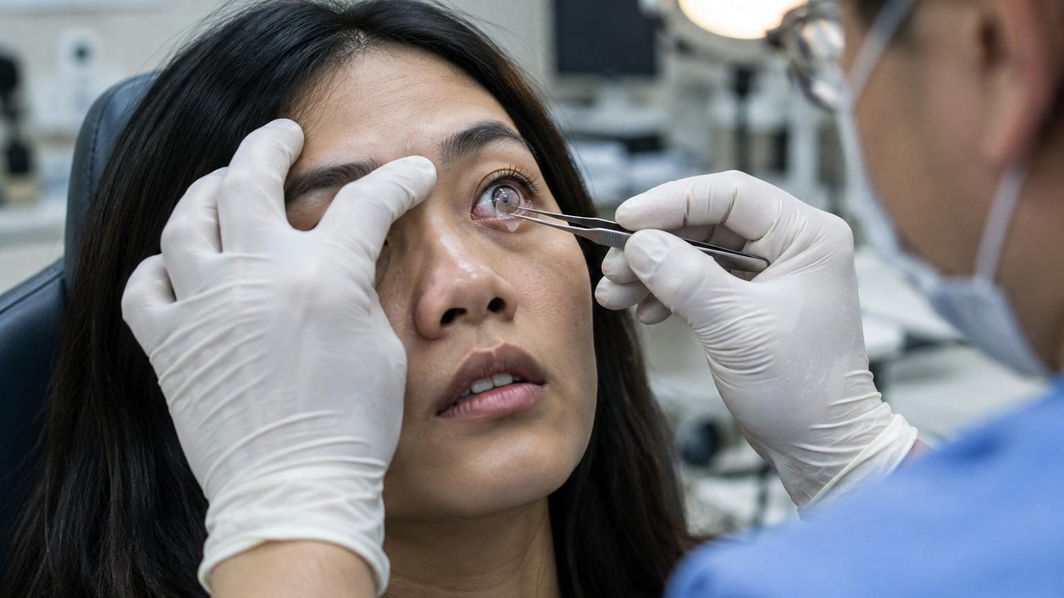 Elle croyait avoir perdu ses lentilles : les médecins en retrouvent cinq coincées derrière son globe oculaire