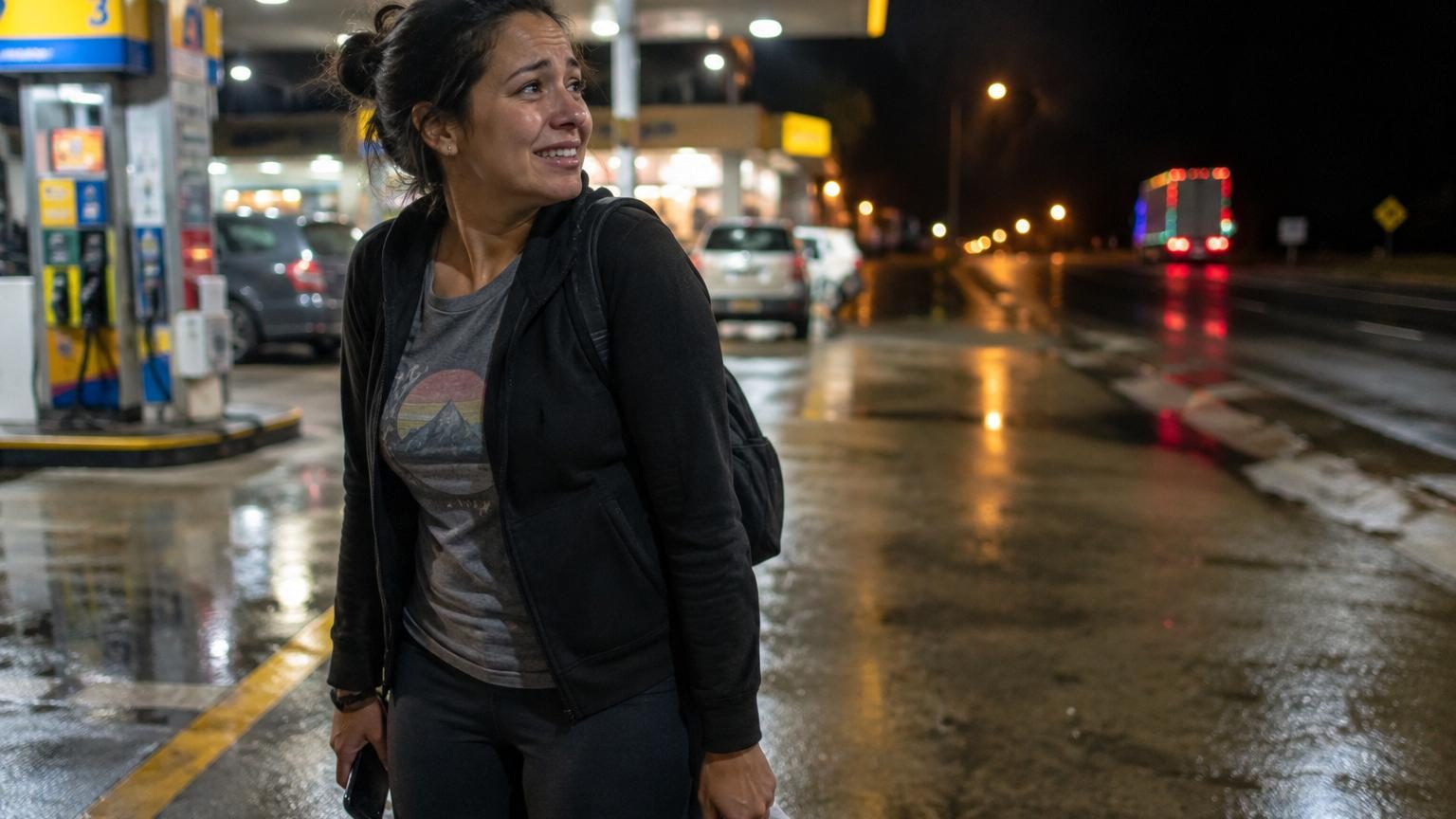 Elle descend du camion à une station-service : son mari roule des kilomètres avant de s'apercevoir qu'elle n'est plus là