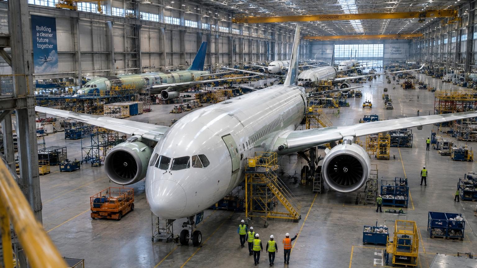 Elle emploie 30 000 personnes et pourrait contenir 3 753 piscines olympiques : dans la plus grande usine du monde, jusqu'à 8 avions sortent en même temps