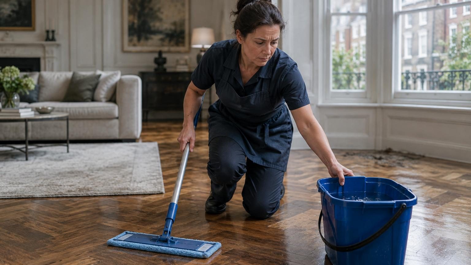 Elle nettoie les plus belles maisons de Londres depuis 20 ans : « la plus grosse erreur » sur un parquet, c'est le seau et la serpillière