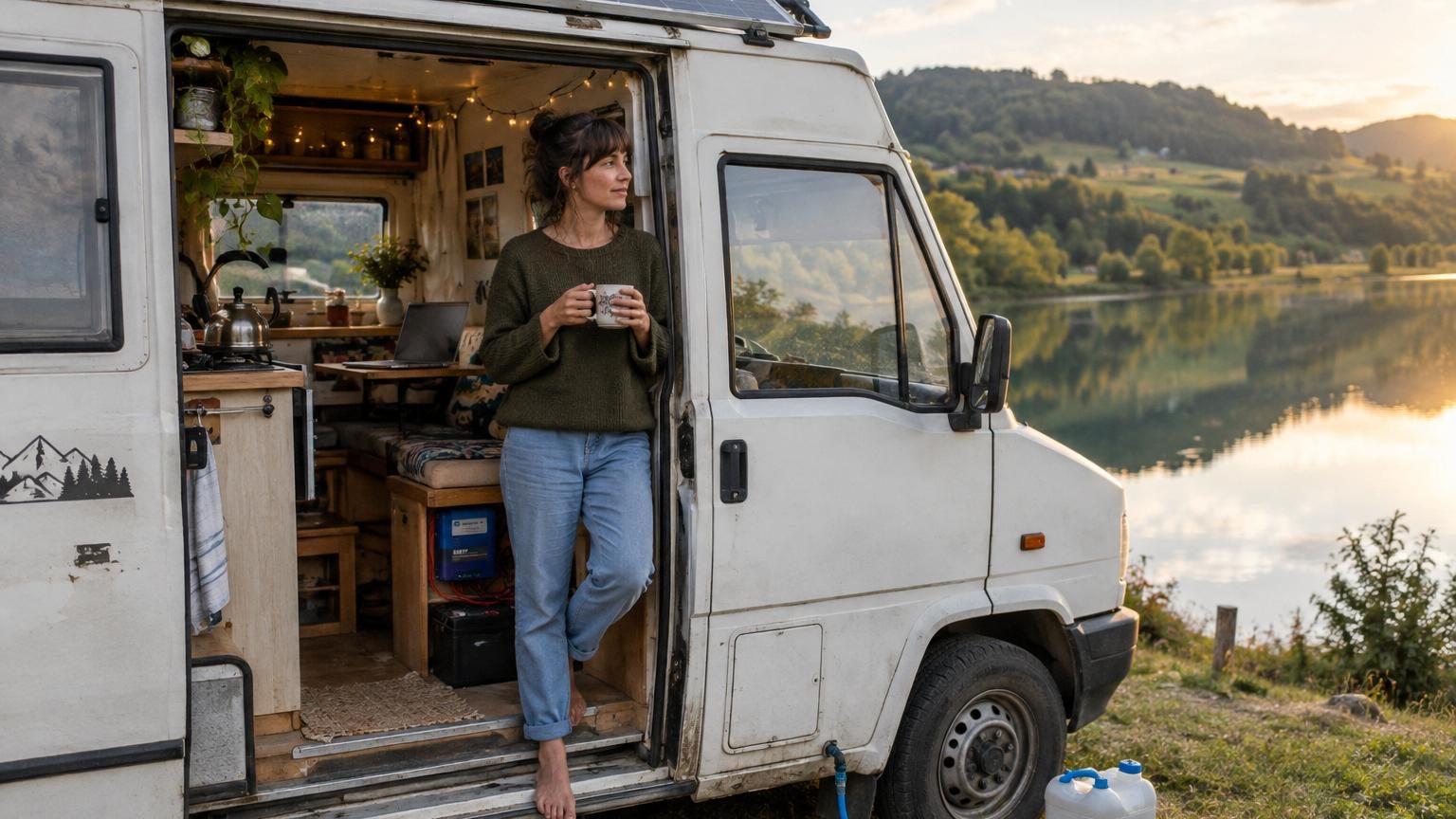 Elle quitte son appartement pour un camping-car de 12 m2 : un an plus tard, elle ne paie ni l&rsquo;électricité ni l&rsquo;eau