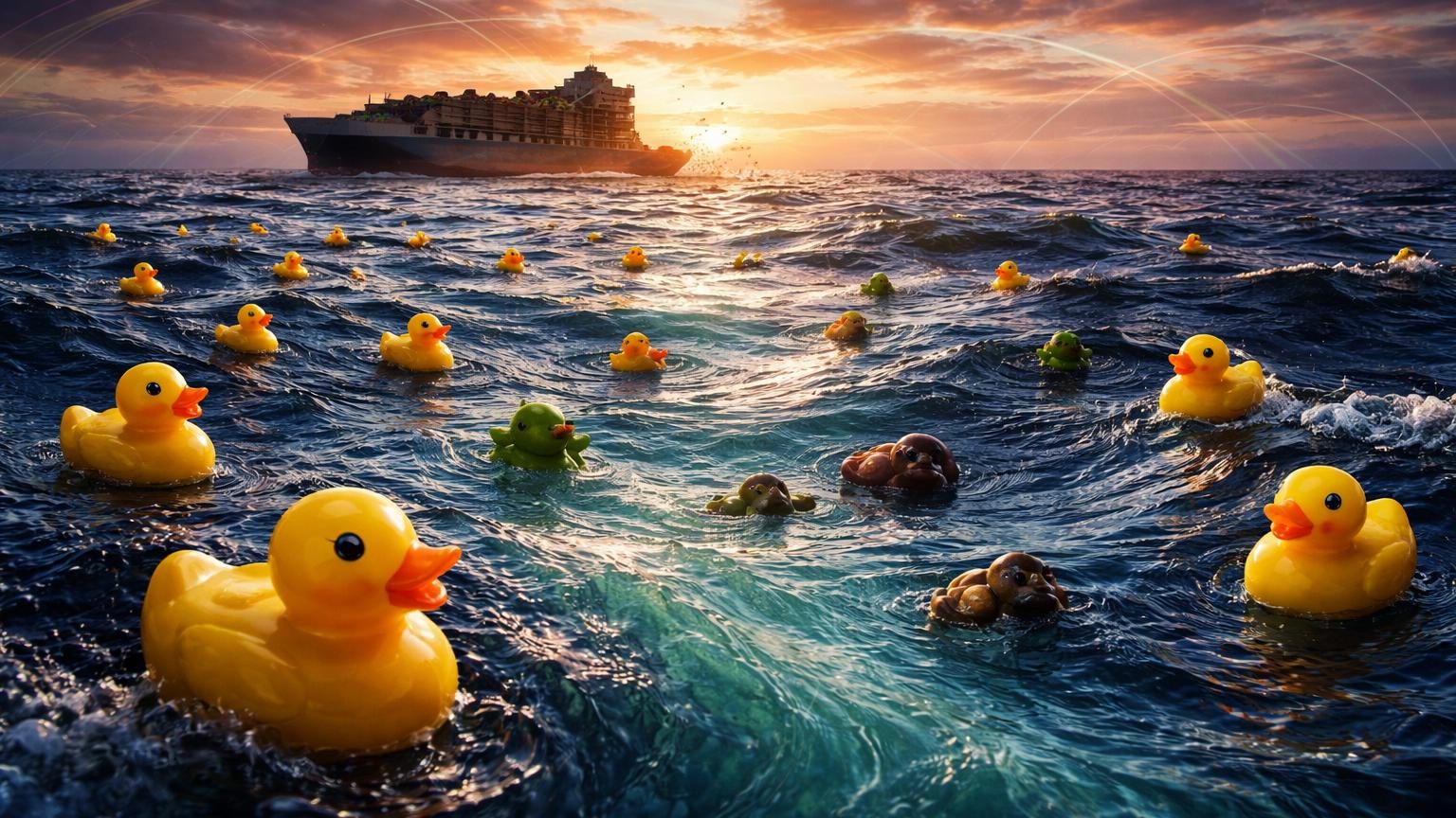 En 1992, 29 000 canards en plastique tombent dans le Pacifique : des années plus tard, ils révèlent le vrai trajet des courants marins