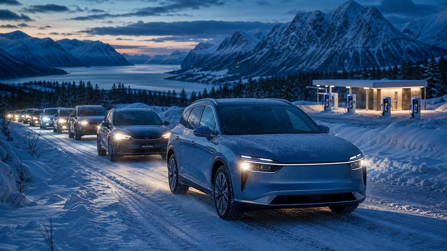 Essai routier hivernal de 27 véhicules électriques en Norvège par moins trente degrés Celsius