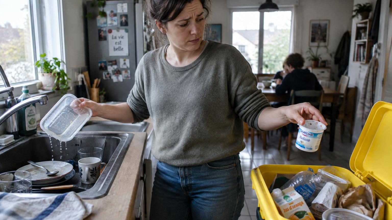 Faut-il laver ses emballages avant de les jeter dans le bac de tri ? La réponse surprend encore beaucoup de ménages