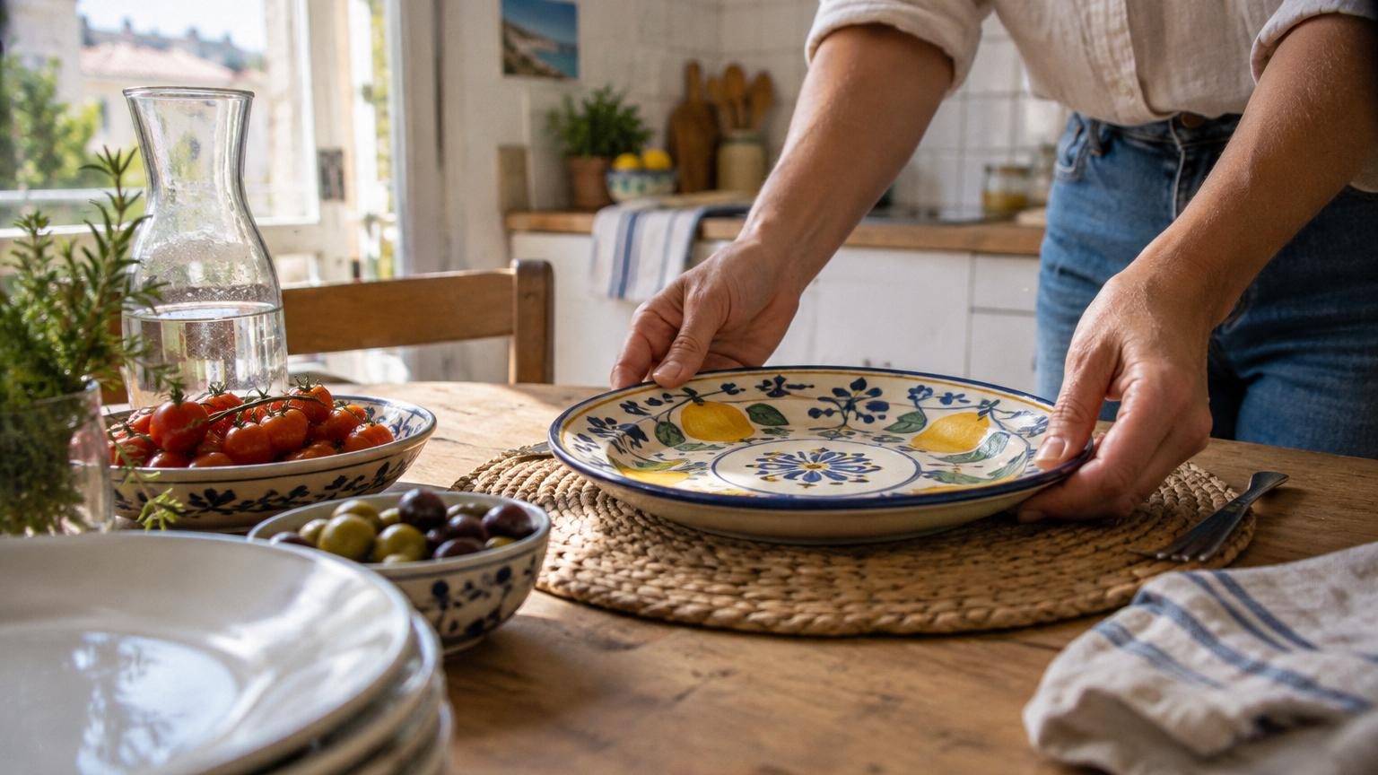 Fin des assiettes blanches : cette assiette Gifi à moins de 2 euros donne un air méditerranéen à votre table