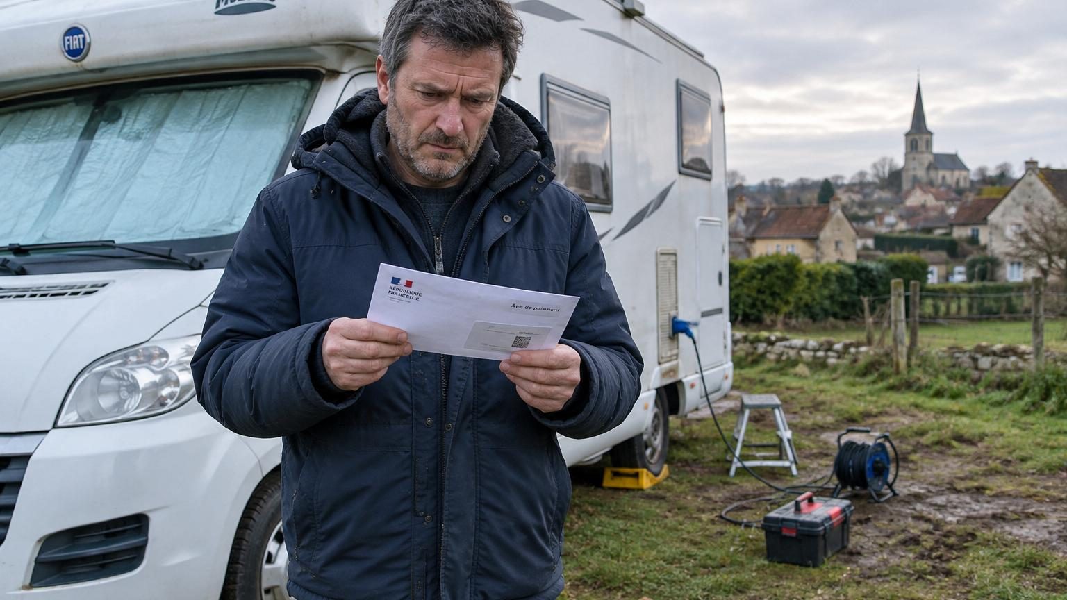 Frédéric acquiert un terrain pour stationner son camping-car l'hiver et économiser le gardiennage : dix-huit mois plus tard, la mairie lui écrit
